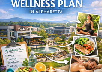 Person discussing a wellness plan with a healthcare provider in Alpharetta, emphasizing fitness and nutrition.
