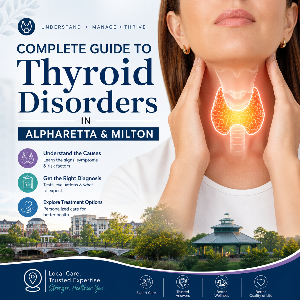 Illustration of Complete Guide to Thyroid Disorders in Alpharetta and Milton
