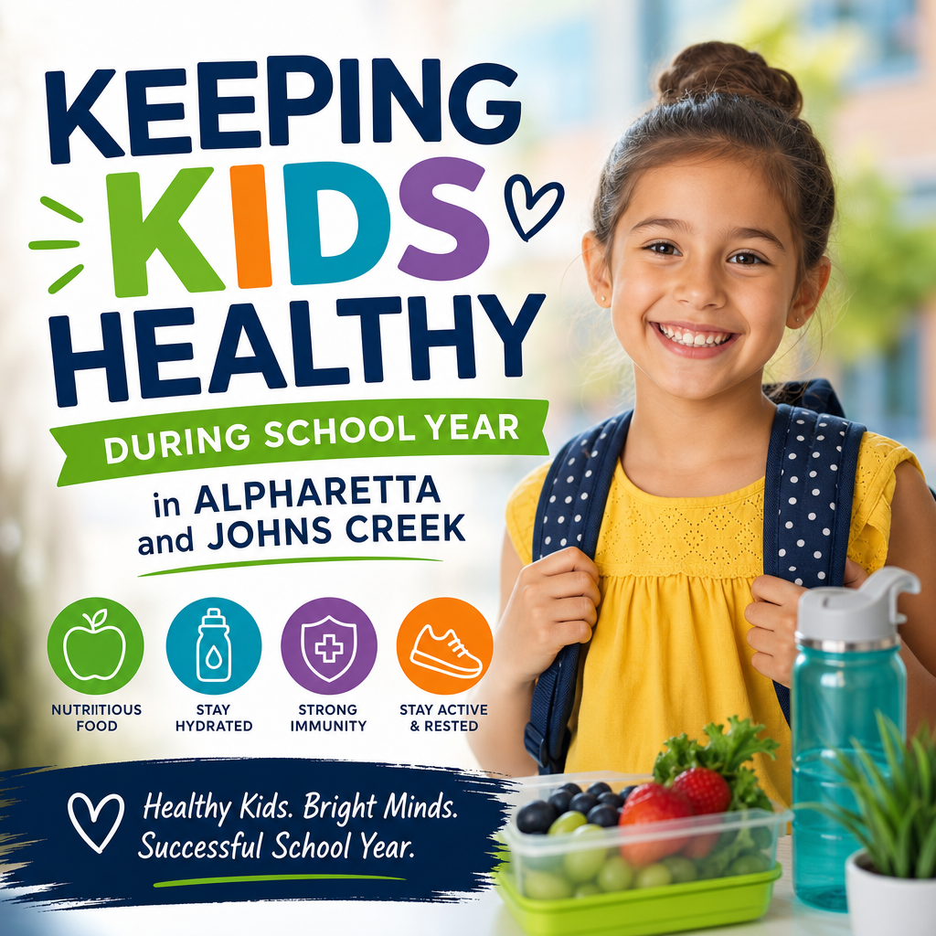 Illustration of Keeping Kids Healthy During School Year in Alpharetta and Johns Creek