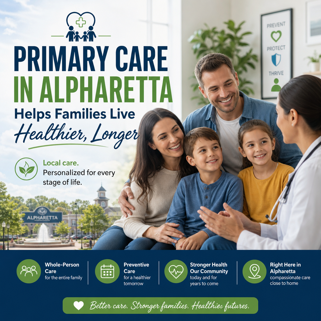 primary care Alpharetta illustration for Primary Care in Alpharetta Helps Families Live Healthier, Longer