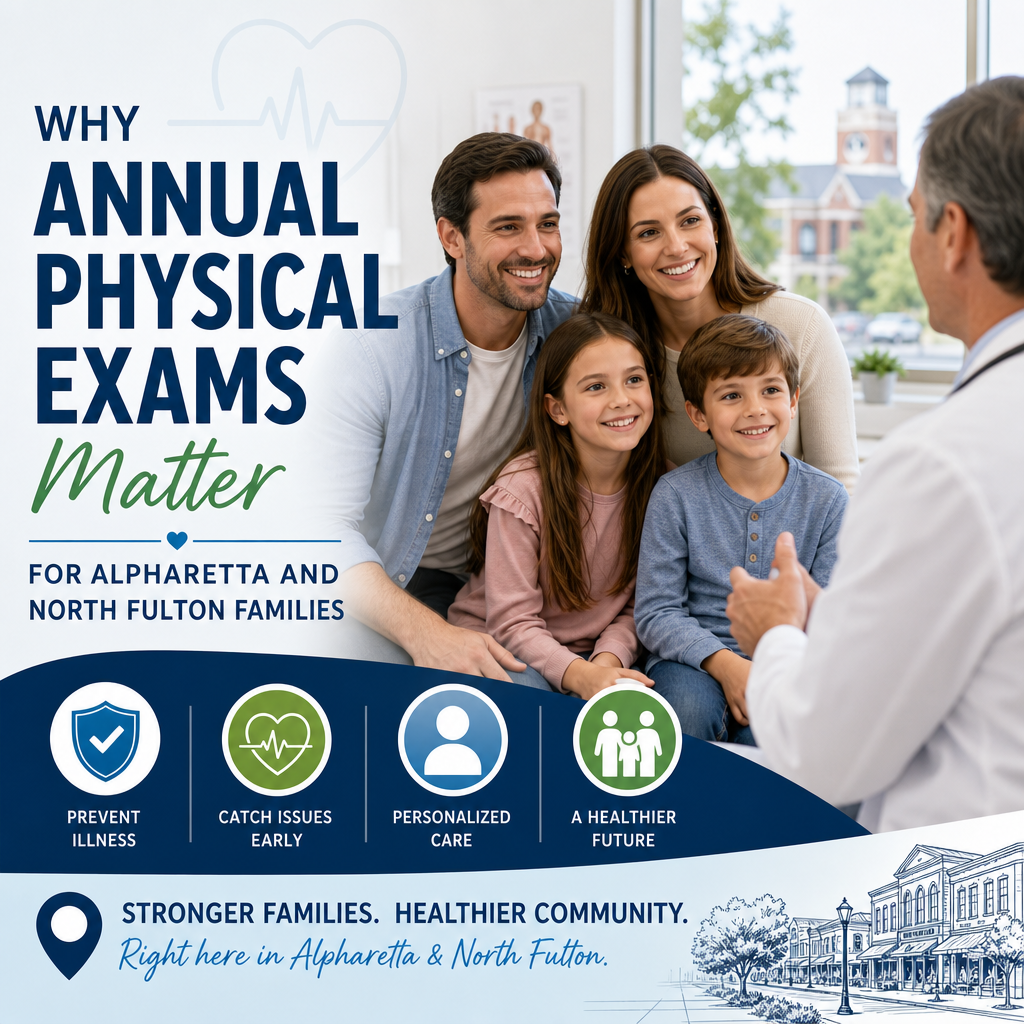 Illustration of Why Annual Physical Exams Matter for Alpharetta and North Fulton Families