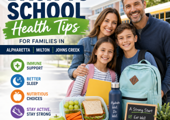Illustration of Back-to-School Health Tips for Families in Alpharetta, Milton, Johns Creek