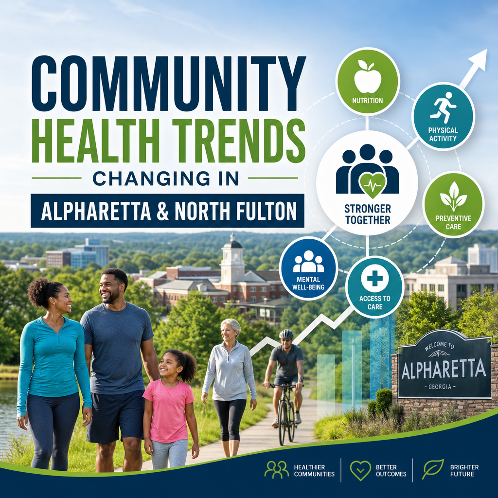 Illustration of Community Health Trends Changing in Alpharetta and North Fulton